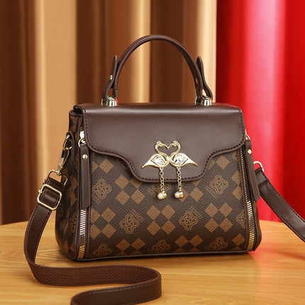 New Fashion Women's Bags 2026 High-Value Printed Women's Small Square Handbag Single Shoulder Crossbody Handbag Cross-Border