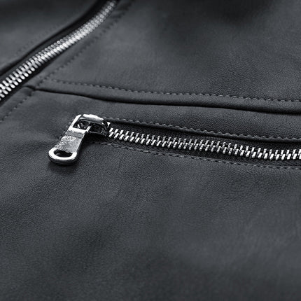 Fast 2024 Autumn New Jacket Loose Overalls Leather Jacket Men's Bike Clothing Leather Jacket Coat Fashionable Leather