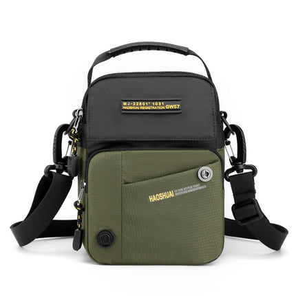 New Water-Repellent Nylon Cloth Men's Bag Outdoor Travel Shoulder Crossbody Bag Simple Casual Waist Bag Street Small Bag