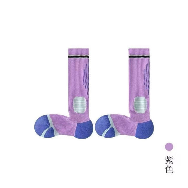 Pressure Calf Socks for Women, Spring and Summer Long-Tube Towel Bottom Sweat-Absorbent and Breathable Women's Special Yoga Sports Running Socks