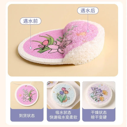 Compressed Wood Pulp Cotton Kitchen Cleaning Dishwashing Sponge Compressed Sheet Absorbs Water, Decontaminates and Does Not Stick to Oil Sponge Block Cartoon Printing