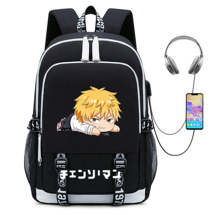 Anime Chainsaw Man Chainsaw Man peripheral schoolbag student male travel bag chain saw Man computer backpack