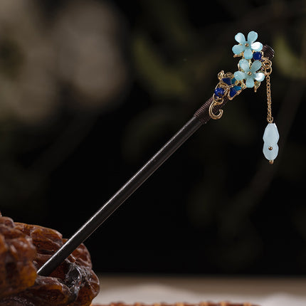 New Year Red Festive Chinese Style Hairpin Palace Style Tassel Walking Hair Hairpin Retro Hanfu Ancient Dress Cheongsam Hair Accessories Women