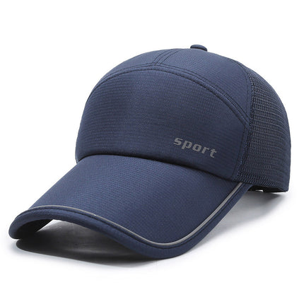 Summer new outdoor extended eaves quick-drying baseball cap men's and women's sunshade sunscreen cap breathable net cap casual cap