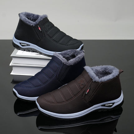 Winter New Cotton Boots Thickened Warm Boots Waterproof Non-slip Snow Boots for Men and Women Middle-aged Old Beijing Cotton Boots