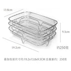 Rectangular three-layer grilled net