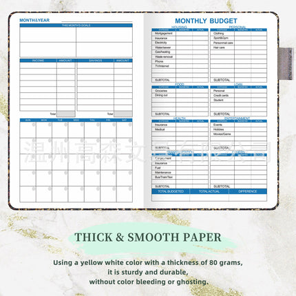 Cross-border Magic Cash Budget Notebook Monthly Plan Amazon Planner Week Plan English A5 Notepad