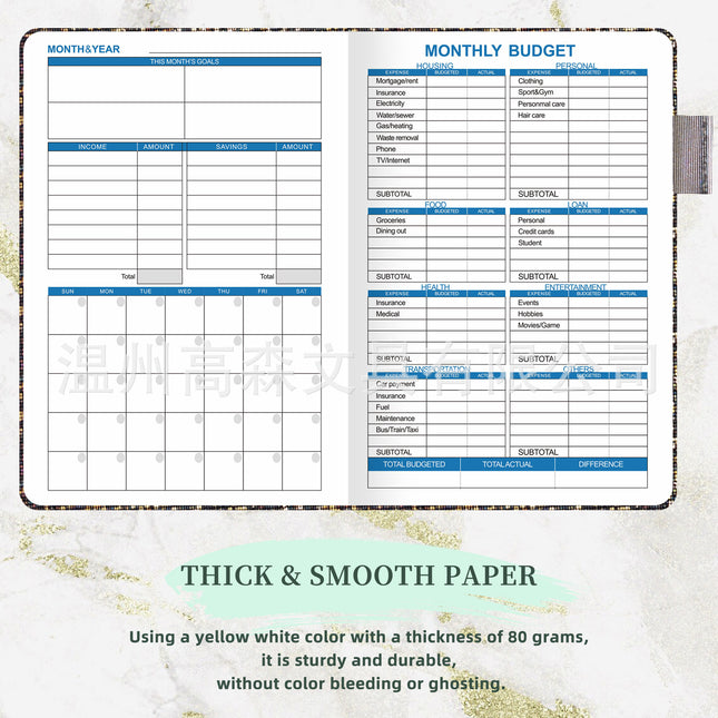 Cross-border Magic Cash Budget Notebook Monthly Plan Amazon Planner Week Plan English A5 Notepad
