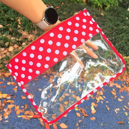 Simple PVC Transparent Shrunken Bag Waterproof Cosmetic Bag Beach Waterproof Mobile Phone Bag S/M Large Capacity Breathable Cosmetic Bag
