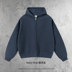 Boxy fit sweatshirt-navy blue / S