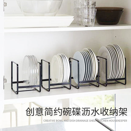 Cross-border Simple Metal Dishes Storage Rack Cabinet Dish Draining Kitchen Finishing Dishes Rack Storage