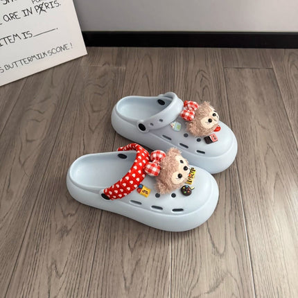 New Style Shoes for Spring and Summer with Shoes on Shoes with Thick Sole Non-slip Baotou All-match Beach Shoes Slippers for Women in Summer