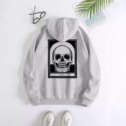 Fashion Joker Hoodie Back Skull Print