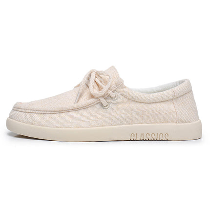 Black Linen Men's Shoes 2025 New Spring and Autumn Men's Beanie Canvas Shoes Deodorant Breathable Casual Old Beijing Cloth Shoes