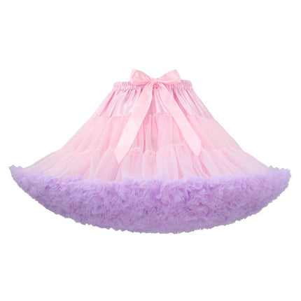 Adult Petticoat Daily Style Ultra-Puffy Nylon Lolita Cloud Petticoat Seamless Marshmallow Violent Puffy Skirt