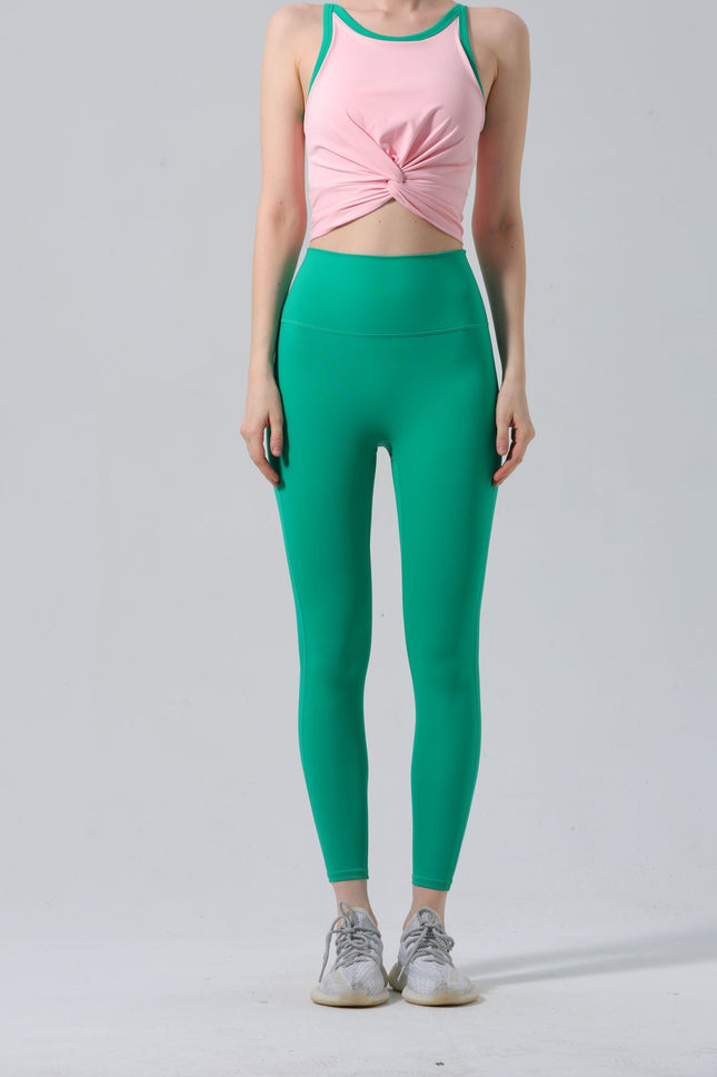 Foreign Trade Cross-border Europe and the United States No Embarrassment Line Naked Yoga Pants Women's High Waist Abdominal Fitness Pants Sports Tight Pants