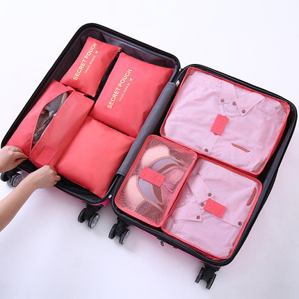 South Korea Portable Storage Six or Seven-Piece Luggage Clothes Organize Storage Bag Multi-Functional Travel Storage suit