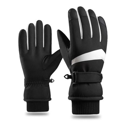 Ski Gloves for Men and Women, Winter Cold-Proof Gloves, Velvet, Thickened, Waterproof, Non-Slip, Outdoor Sports Cycling Touch Screen Gloves