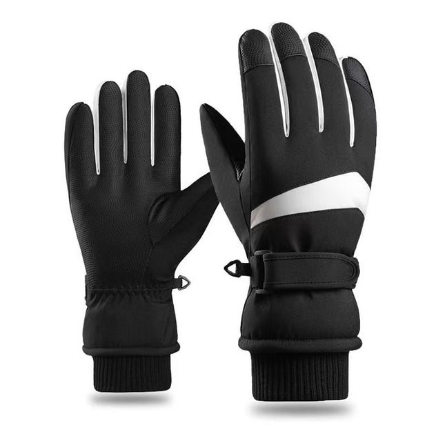 Ski Gloves for Men and Women, Winter Cold-Proof Gloves, Velvet, Thickened, Waterproof, Non-Slip, Outdoor Sports Cycling Touch Screen Gloves