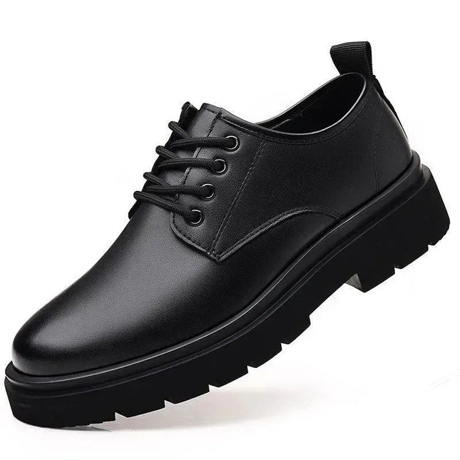 Martin Boots Men's Autumn Breathable Low-Top Work Shoes Large Leather Shoes Trendy Casual British Style Baota Leather Shoes