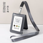Grey Vertical Leather Headline
