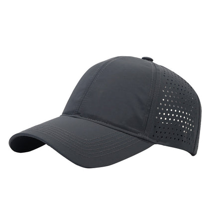 Amazon Cross-Border Pure Summer Quick-Drying Board Half Punched Six-Piece Baseball Cap Soft Top Outdoor Sunshade Fashionable Velcro