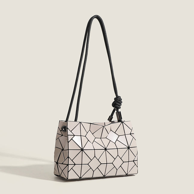 2026 New Trendy Geometric Rhombus Sequin Drawstring Tofu Bag Versatile Fashion Shoulder Crossbody Underarm Pillow Bag