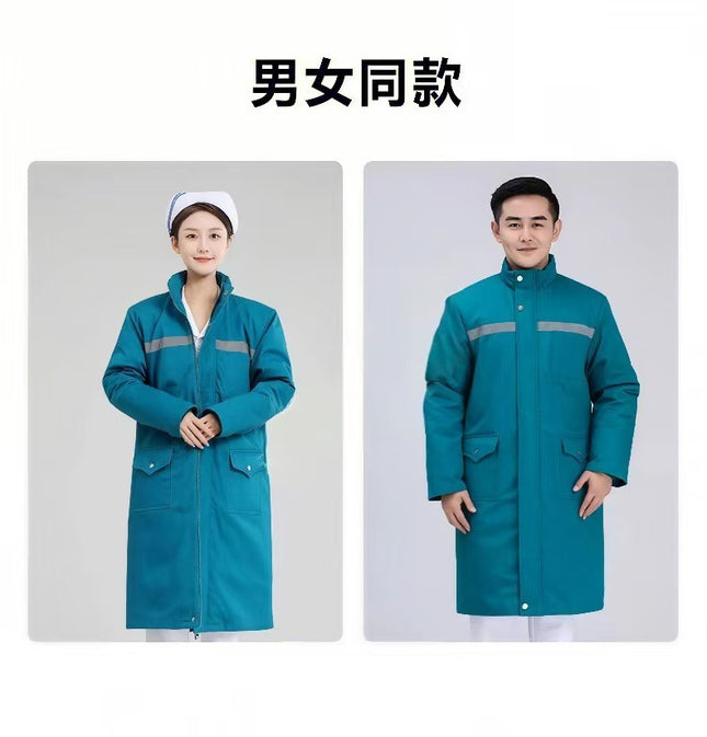 Autumn and Winter Cold-Proof Nurse Duty Cotton-Padded Jacket Thickeneded Warm down Medical Emergency Medical Care Men's and Women's Cotton-Padded Jacket