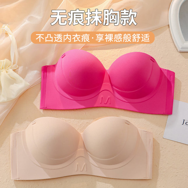 Shantou Underwear Women's Detachable Shoulder Strap Non-marking Steel Ring Push-up Small Chest Large Non-slip Bra