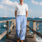 White shirt with blue pants / S