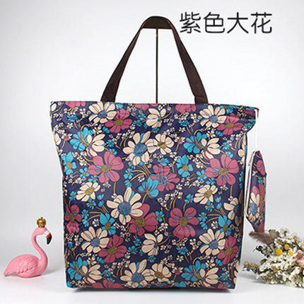 Water-Repellent Oxford Cloth Shopping Bag Foldableable Environmentally Friendly Bag Large Capacity Supermarket Grocery Shopping Bag Satchel Bag Handbag