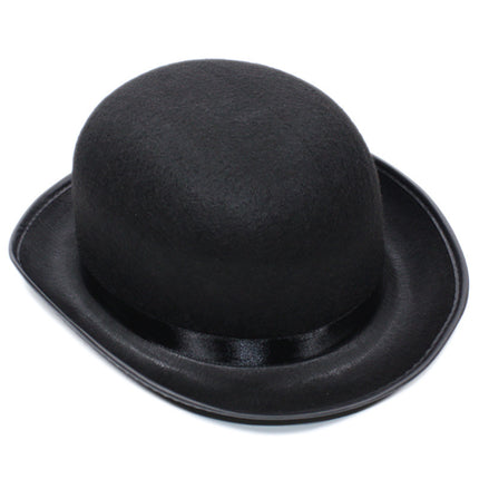 British Retro Gentleman Hat Black High Top Jazz Hat Stage Magic Hat Kidsren's Performance Hat Fashion High Top Hat