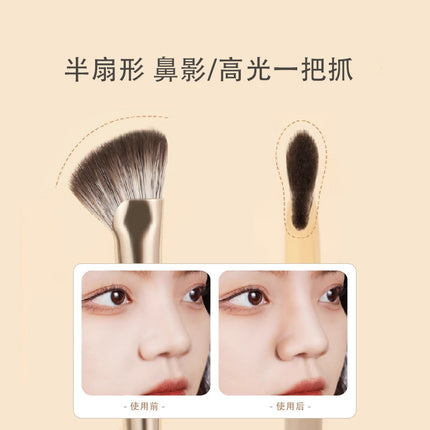 Source Manufacturer Makeup Brush Cangzhou 15 Pieces Gilt Eye Brush Blade Eyebrow Brush