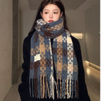 Ab yarn plaid model-blue