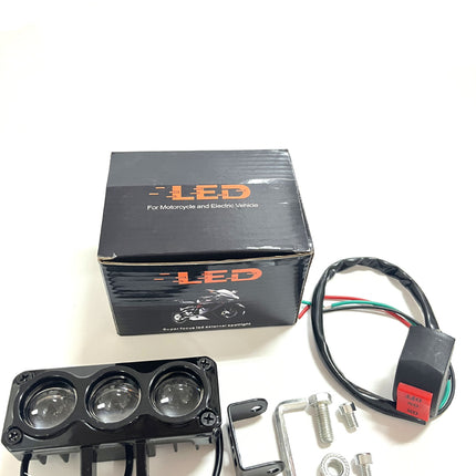 Electric car light super bright LED strong light motorcycle lens headlight shop street light tricycle battery car super bright spot light