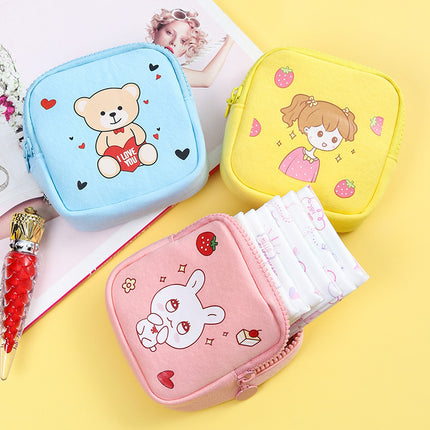 Cute Sanitary Napkin Storage Bag Instagram Style Portable Carry-on Going Out Mini Bag Aunt Napkin Bag Student Monthly Affairs Bag