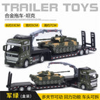 Green Alloy Car Military Tow Tank