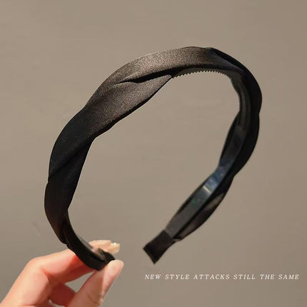 Handmade Cute Braided Cross Headband for Washing Face, Non-Slip Hairband for Holding Hair, Women's Hair Accessory Headband