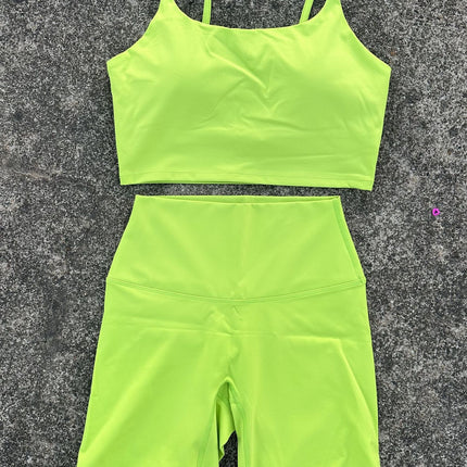 Women's Tight Yoga Cycling Shorts suit U-Shaped Strap Bra Outer Wear Sports Underwear gym yoga set