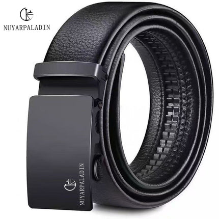 Authentic Leather Belt for Men, Automatic Buckle, Casual Business Trendy New Versatile Belt for Young and Middle-Aged Men