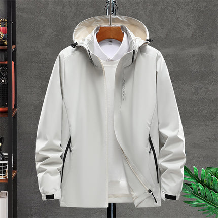 Outdoor Spring and Autumn Windproof Waterproof Rush Clothes Hiking Climbing Thin Single Rush Work Clothes for Men and Women Windbreaker Coat Printing
