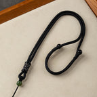 3mm black + hetian jade lake water green barrel beads