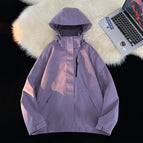 Women's single jacket--pink and purple / 4XL