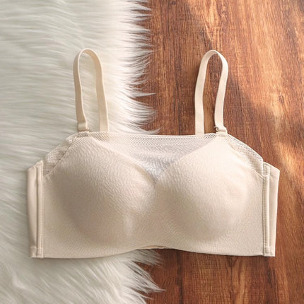 Strapless Anti-Exposure Seamless Bra for Women, Thin Style, Small Chest, Gathers Side Breasts, Prevents Sagging, Wireless, Comfortable Bra