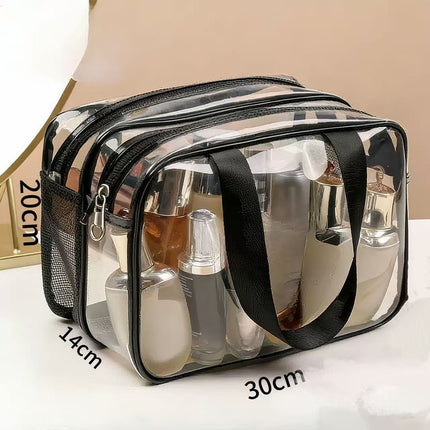 PVC Dry and Wet Separate Toiletry Bag Waterproof Cosmetic Bag Large Capacity Portable Storage Bag Bath Swimming Storage Bag