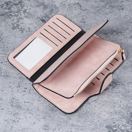 Cross-Border Hot Selling Long Buckle Women's Wallet Coin Purse Multi-Color Card Slot Mobile Phone Bag Clutch Bag Card Holder Wallet