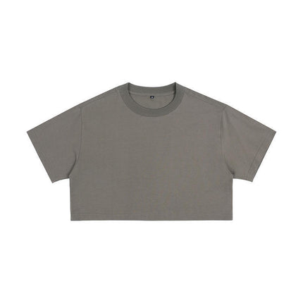 European Size Ins Pure Cotton Sexy Crop Top Loose Women's Short Sleeve T-Shirt with Logo Printed Same Day Shipping Crop Top