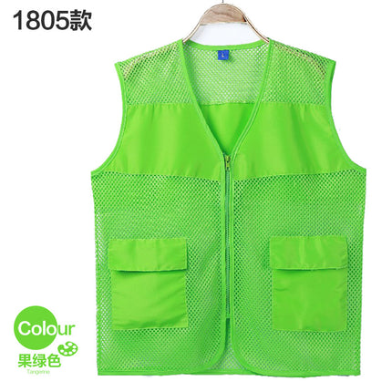Summer Breathable Tooling Vest Volunteers Vest Custom logo Activity Public Welfare Party Member Work Clothes Printing