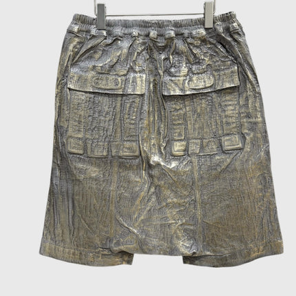 Subhuman Men's | Metallic Luster Crack Heavy Craftsmanship Heavy Crotch Design Thick Coated Five-Point Shorts