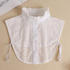 Jacquard cotton stand collar